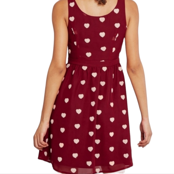 Modcloth Hearts A Flutter Red Fit and Flare Dress - Picture 11 of 16